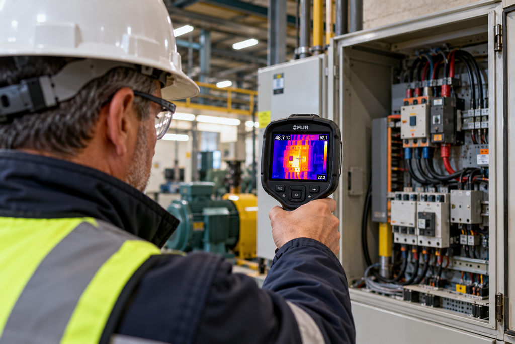 Inspección termográfica de tablero eléctrico para diagnóstico de eficiencia energética
